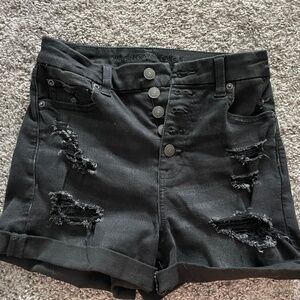 Black Jean Shorts